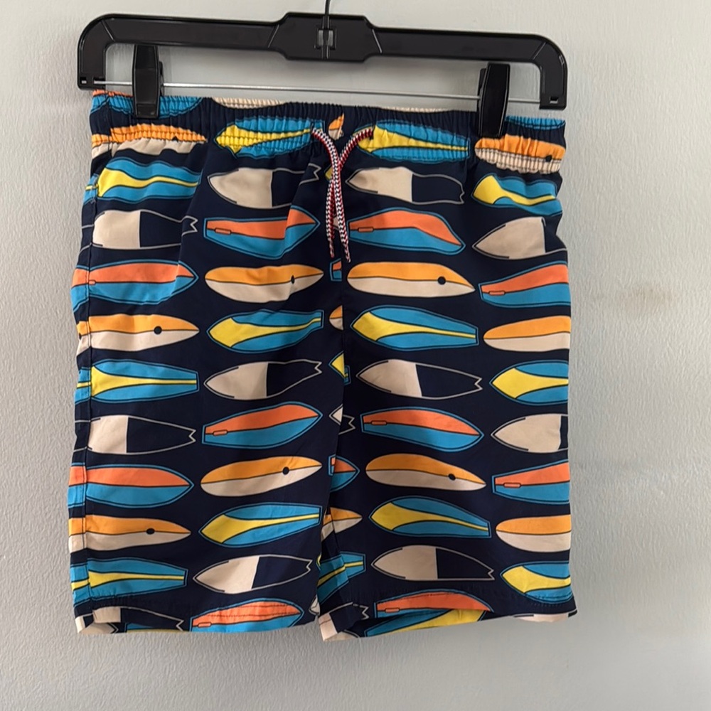 Colorful Surfboard Print Swim Shorts